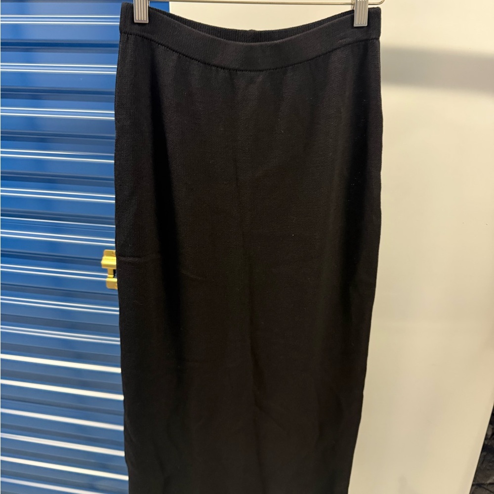 St. John Classic Black Maxi Skirt